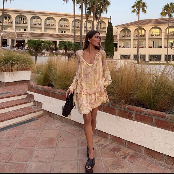 ZARA PRINTED SHORT DRESS ZW COLLECTION - Picture 13 of 17